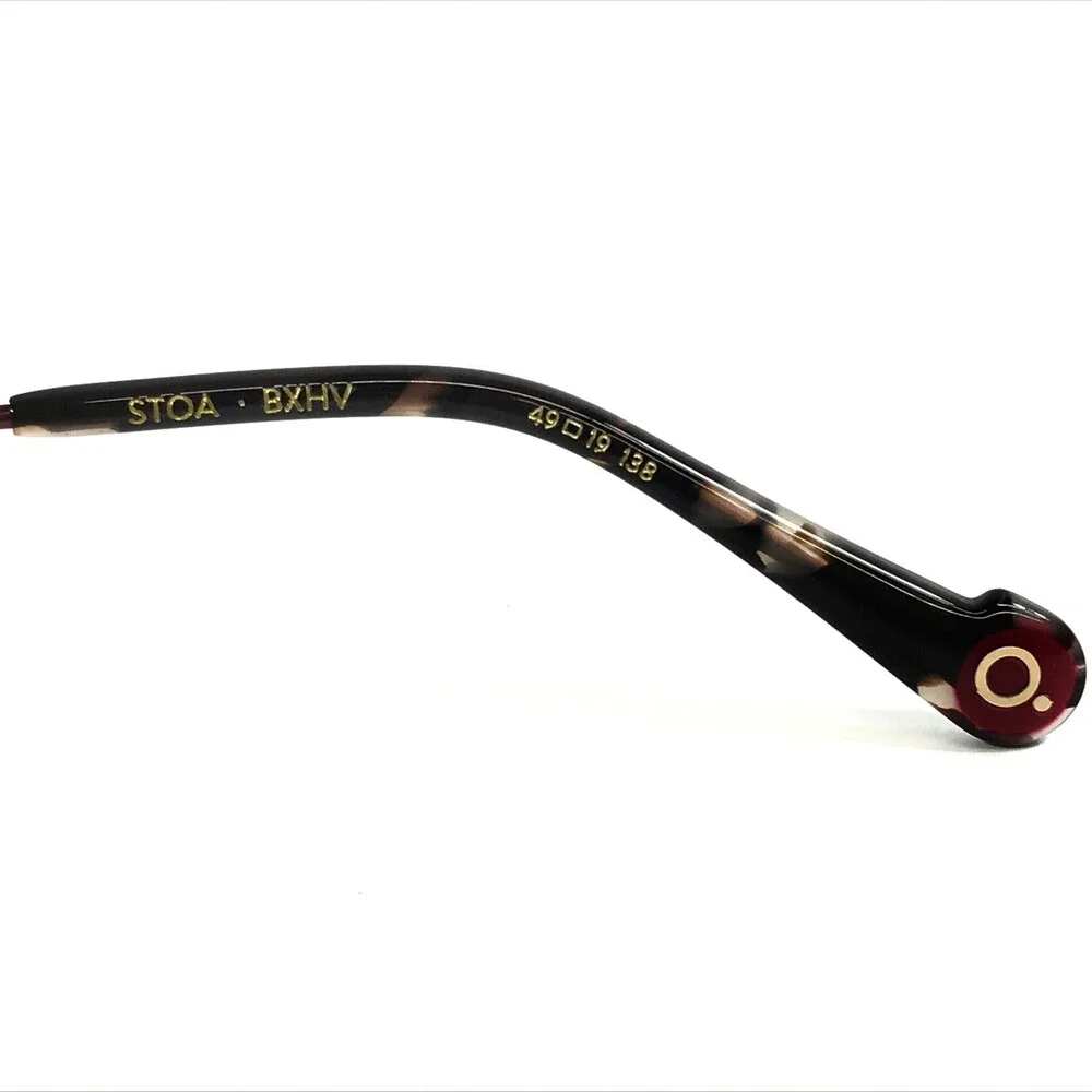 Etnia Barcelona Eyeglasses Frames STOA BXHV Bordeaux Havana Wire Rim 49-19-138